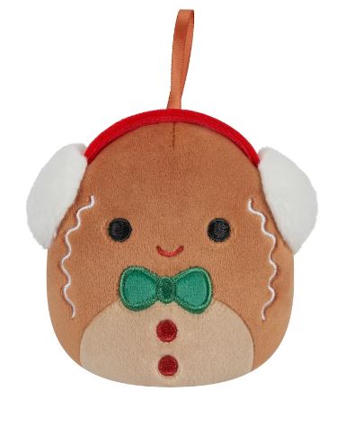 Squishmallows Ornament Gina the Gingerbread Woman 4 Plush HOLIDAY