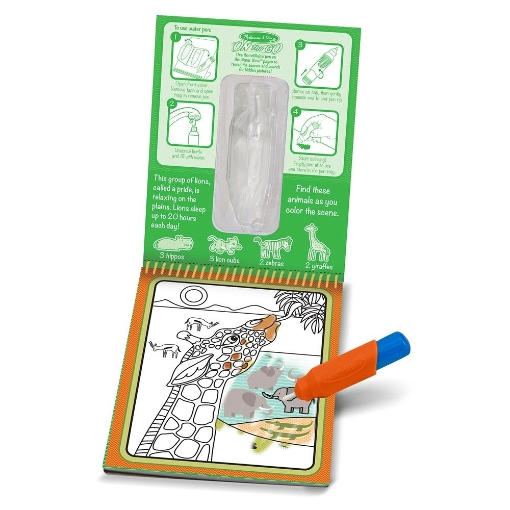 MELISSA & DOUG WATER WOW - SAFARI WATER REVEAL PAD - Toyworld Frankston