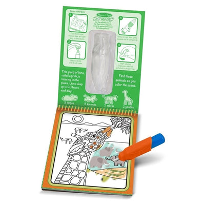 MELISSA & DOUG WATER WOW - SAFARI WATER REVEAL PAD - Toyworld Frankston
