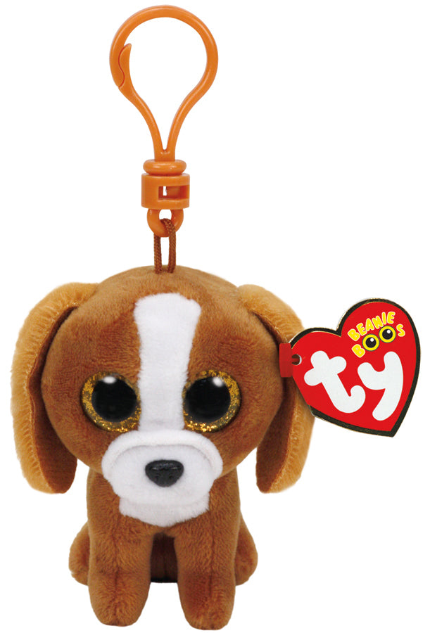 BEANIE BOO MINI CLIP HUGO - BROWN DOG