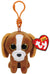 BEANIE BOO MINI CLIP HUGO - BROWN DOG