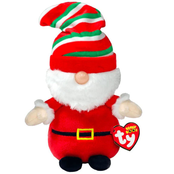 TY BEANIE BOO - CHRISTMAS - 'GNEWMAN' RED GNOME REGULAR - Toyworld Frankston