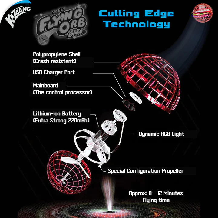 KAZAANG FLOATING FLYING ORB BALL - RED