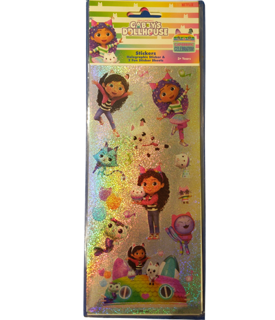 GABBY'S DOLLHOUSE - HOLOGRAPHIC STICKER 3 PACK - Toyworld Frankston