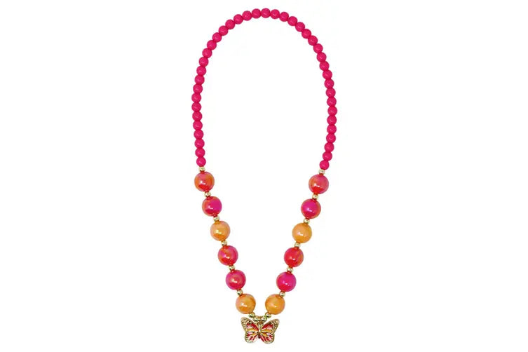 PINK POPPY - FAIRY BUTTERFLY NECKLACE - Toyworld Frankston