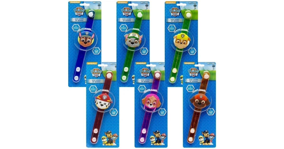 PAW PATROL CHASE/SKYE - LED LIGHT UP BAND ASSORTMENT - Toyworld Frankston