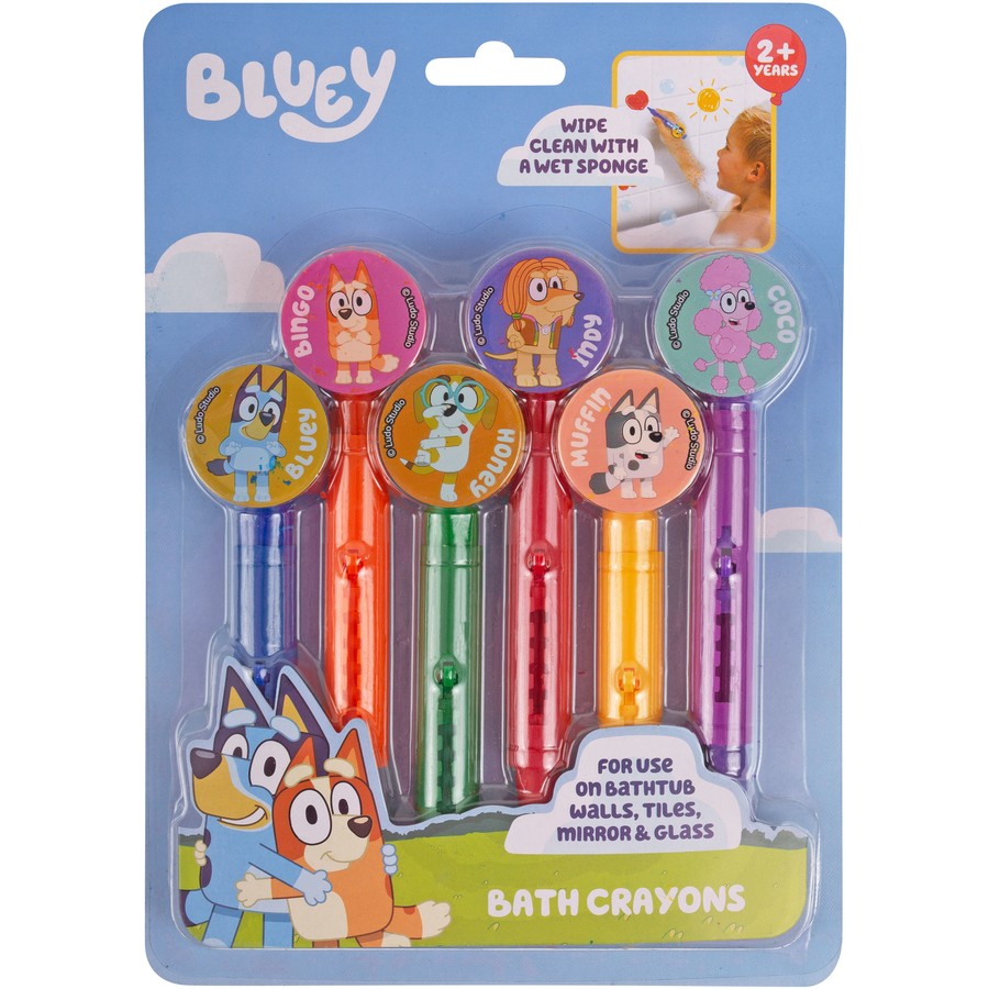 BLUEY BATH CRAYONS - Toyworld Frankston