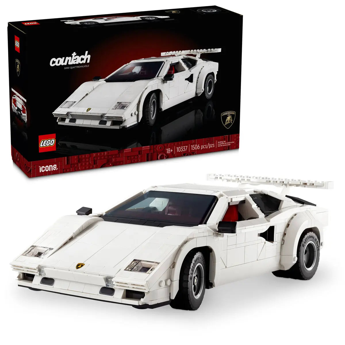 LEGO ICONS 10337 LAMBORGHINI COUNTACH 500 QUATTROVALVOLE - Toyworld Frankston