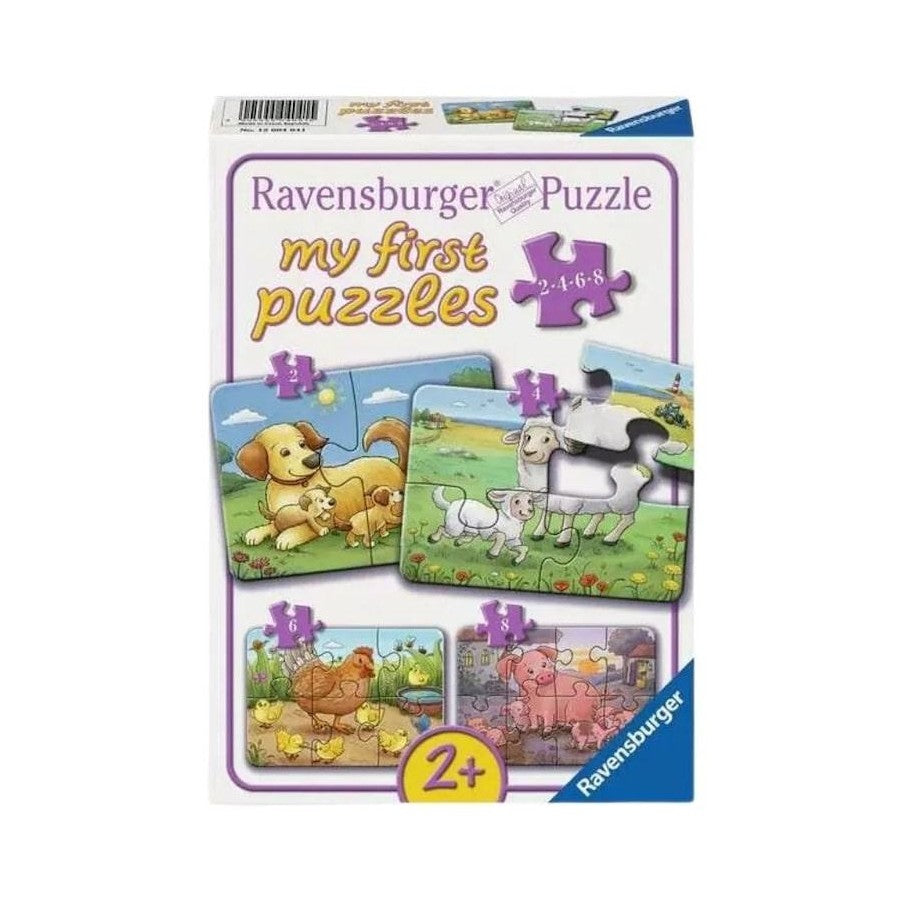 RAVENSBURGER - FARM ANIMAL FAMILIES - MY FIRST PUZZLES 2,4,6,8