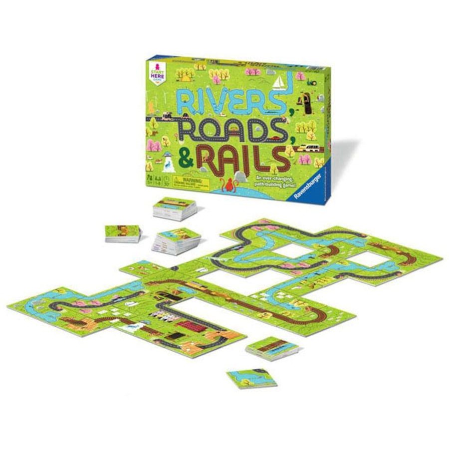 RAVENSBURGER - RIVERS ROADS & RAILS GAME