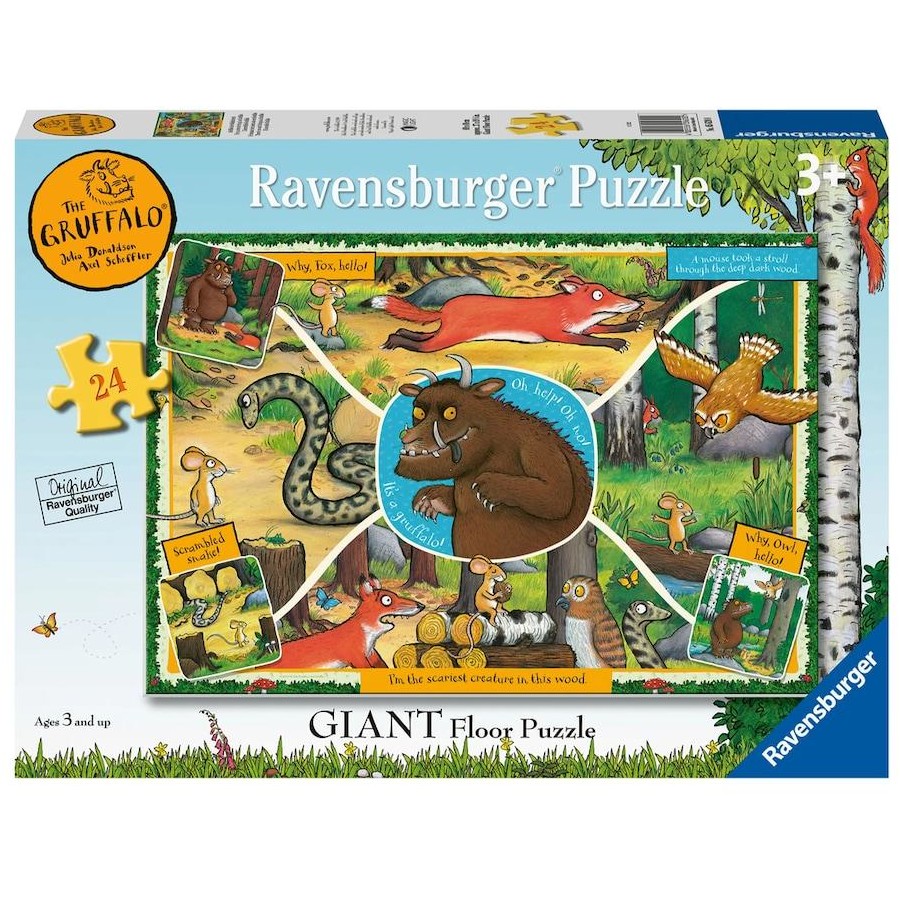 RAVENSBURGER THE GRUFFALO GIANT FLOOR PUZZLE - THERES NO SUCH THING AS A GRUFFALO  24 PIECE PUZZLE