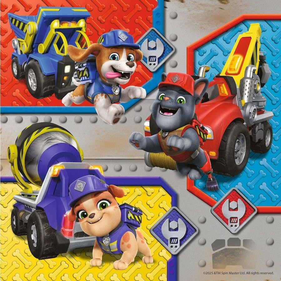 RAVENSBURG RUBBLE AND CREW WORK VEHICLES 3X49 PIECE PUZZLE