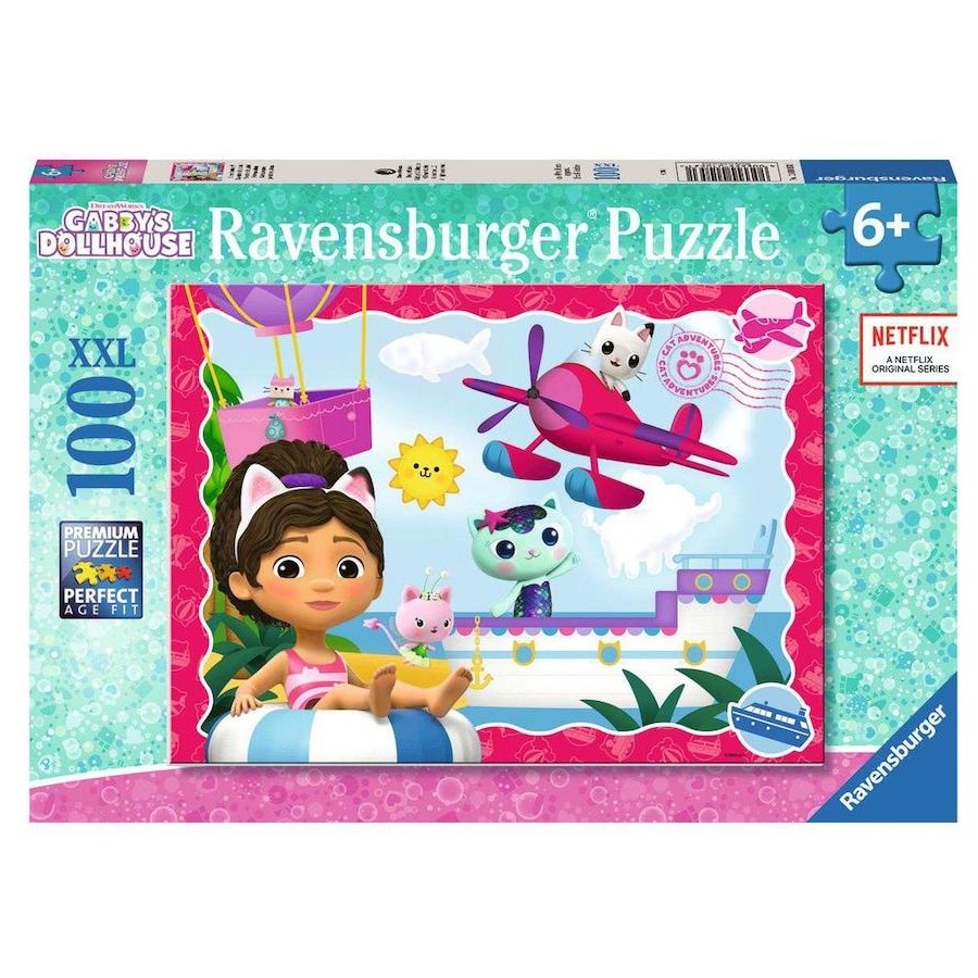 RAVENSBURGER GABBY DOLLHOUSE - CAT ADVENTURES 100 PIECE PUZZLE