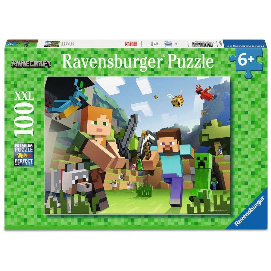 RAVENSBURGER - MINECRAFT STEVE AND ALEX 100 PIECE PUZZLE