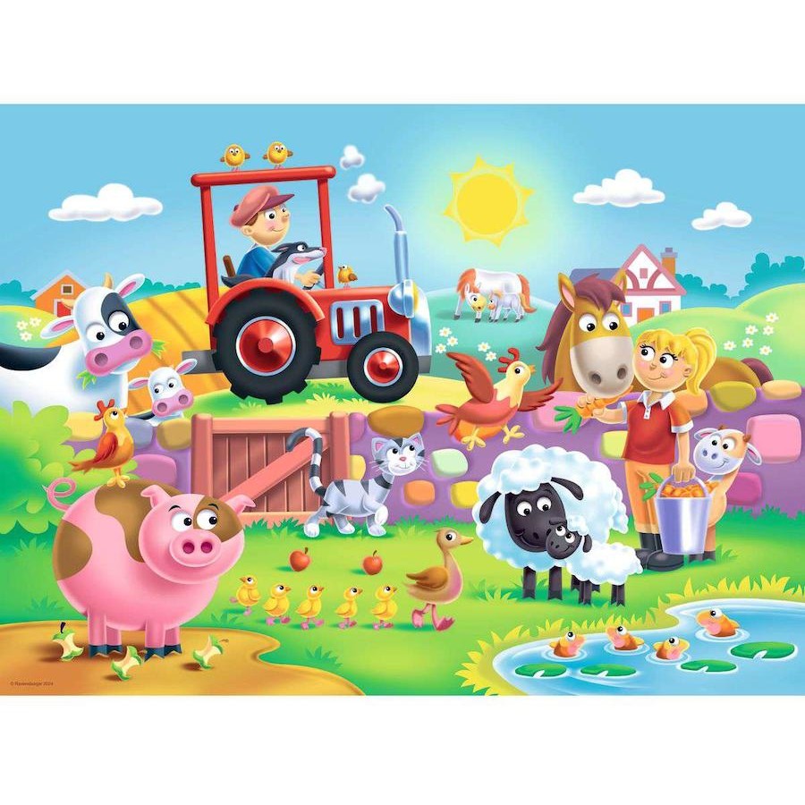 RAVENSBURGER MY FIRST FLOOR PUZZLE - FUN ON THE FARM 16 PIECE PUZZLE