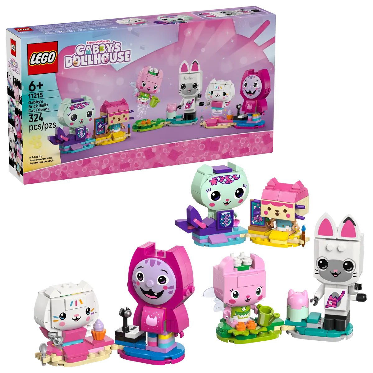 LEGO 11215 GABBY'S DOLLHOUSE - GABBY'S BRICK-BUILT CAT FRIENDS - Toyworld Frankston
