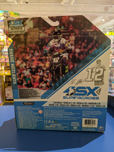 SUPERCROSS 1:10 DIE CAST COLLECTOR MOTORCYCLE - 12 SHANE MCELRATH - Toyworld Frankston