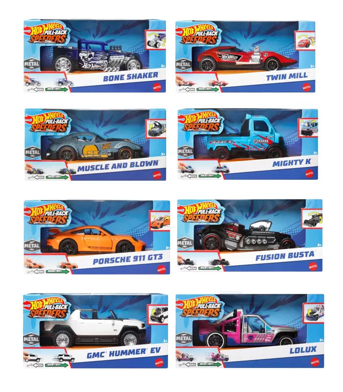 HOT WHEELS PULLBACK SPEEDERS ASST - Toyworld Frankston