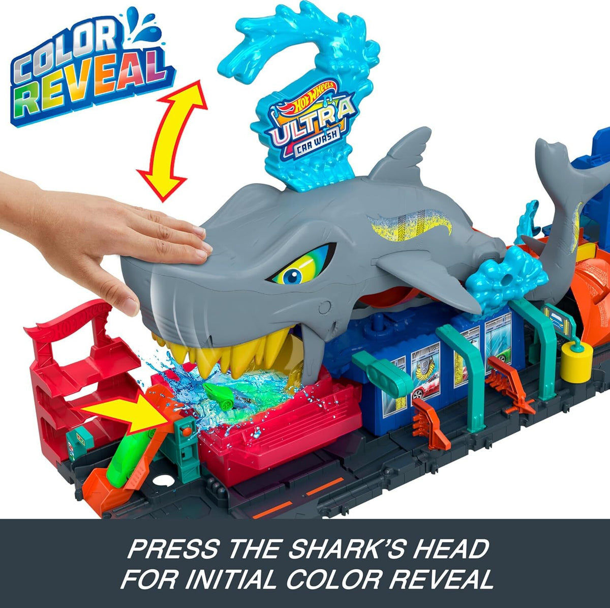 HOT WHEELS ULTRA SHARK CAR WASH PLAYSET