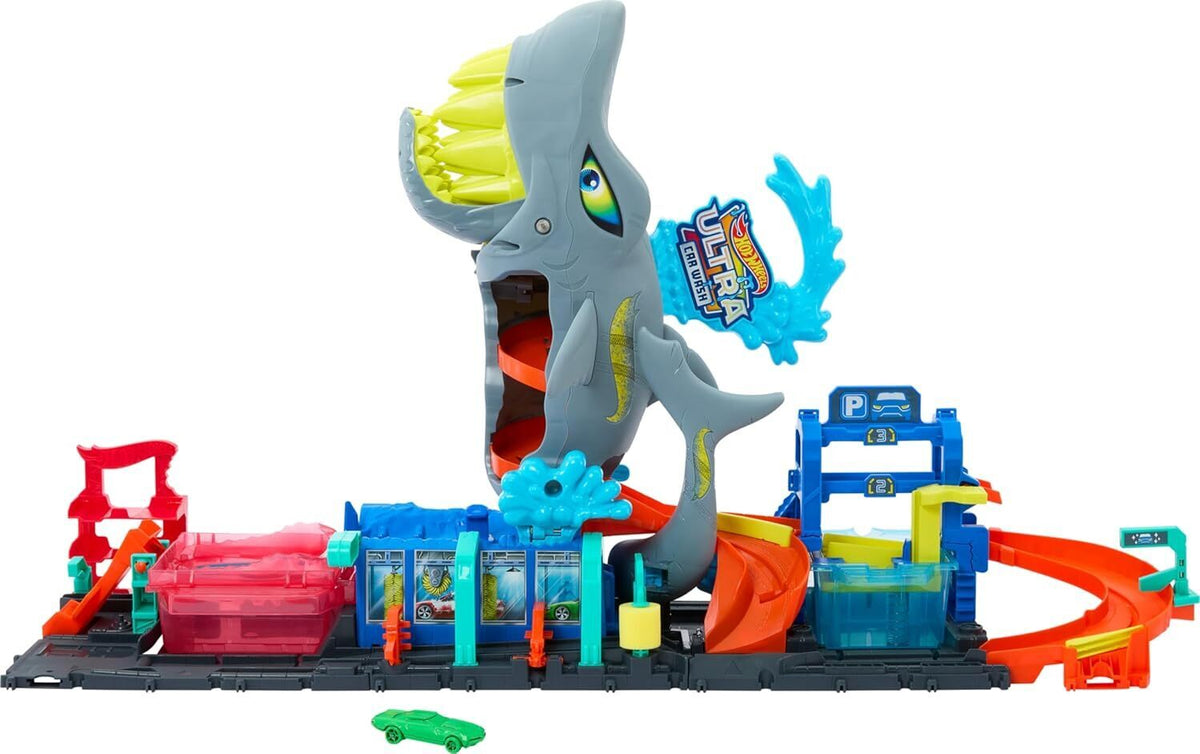 HOT WHEELS ULTRA SHARK CAR WASH PLAYSET