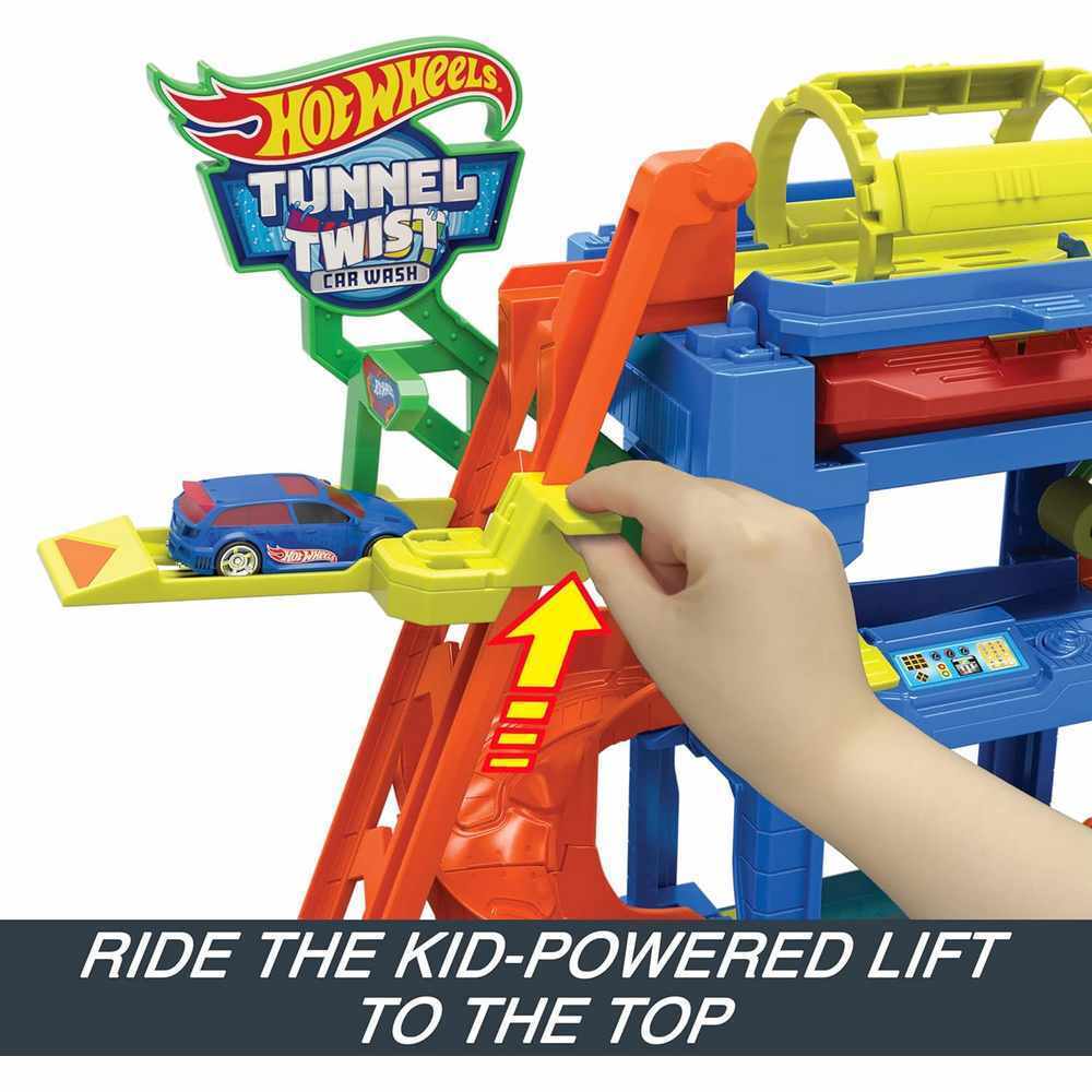 HOTWHEELS CITY - COLOUR SHIFTERS TUNNEL TWIST CAR WASH PLAY SET - Toyworld Frankston