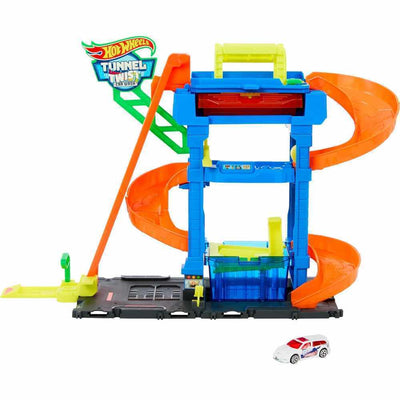 HOTWHEELS CITY - COLOUR SHIFTERS TUNNEL TWIST CAR WASH PLAY SET - Toyworld Frankston