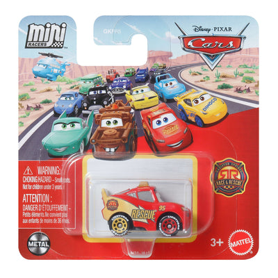 DISNEY CARS MINI RACERS - RACE & RESCUE LIGHTNING MCQUEEN - Toyworld Frankston