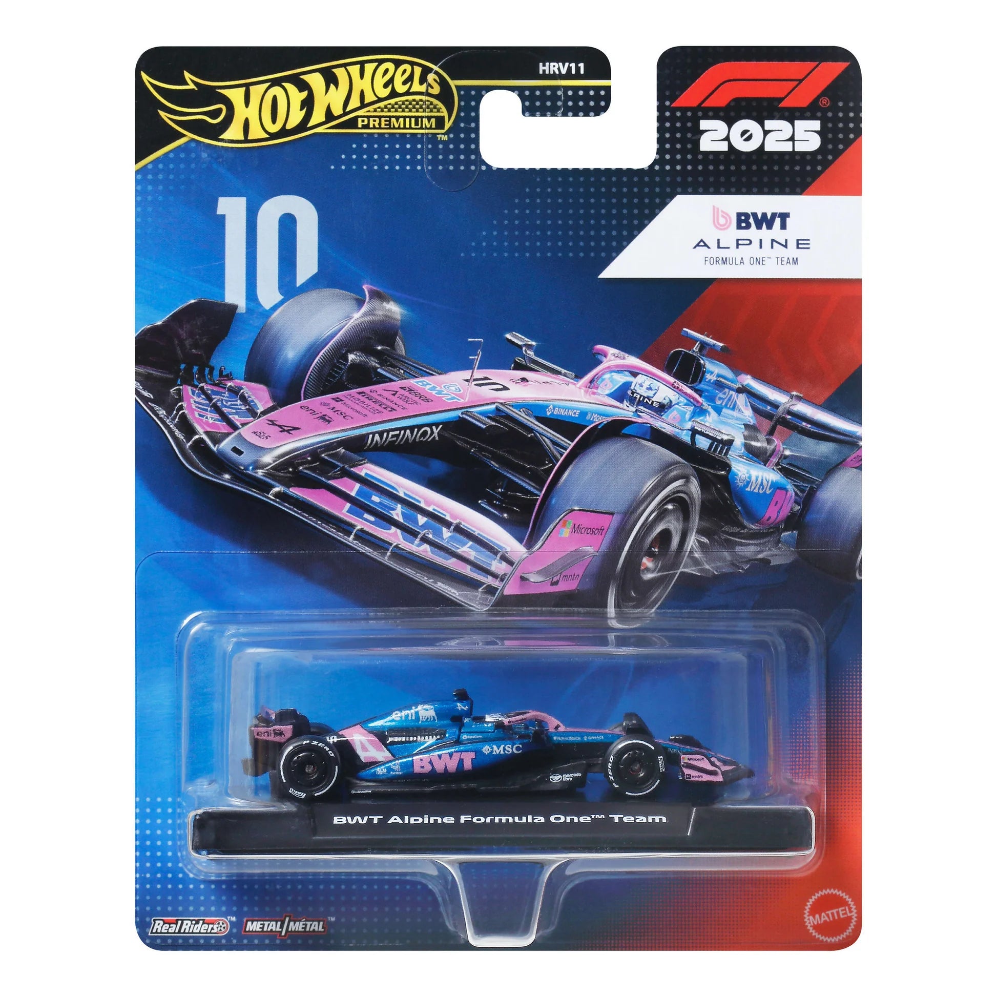 HOT WHEELS PREMIUM FORMULA 1 2025 - BWT ALPINE #10