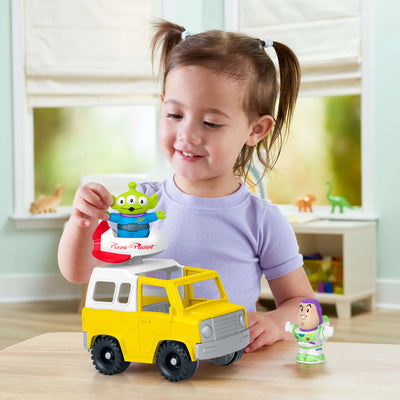 FISHER PRICE LITTLE PEOPLE TOY STORY PIZZA PLANET TRUCK - Toyworld Frankston