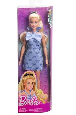 BARBIE FASHIONISTAS #237 BLUE BOW DRESS - Toyworld Frankston