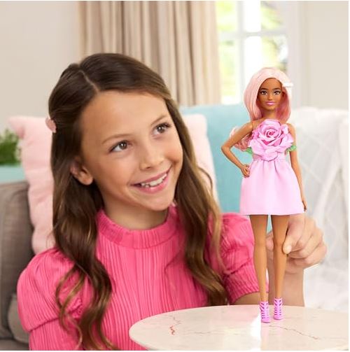 BARBIE FASHIONISTAS #238 PINK ROSE DRESS