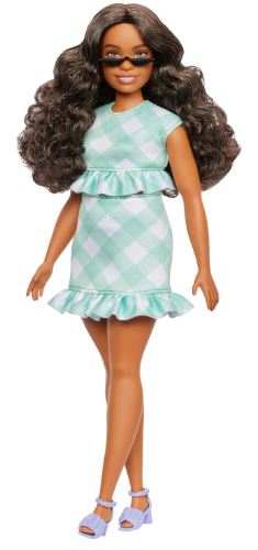 BARBIE FASHIONISTAS #240 GREEN GINGHAM DRESS