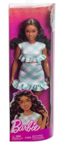 BARBIE FASHIONISTAS #240 GREEN GINGHAM DRESS - Toyworld Frankston