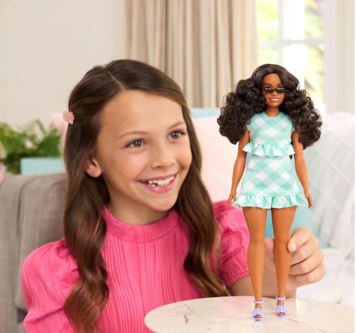 BARBIE FASHIONISTAS #240 GREEN GINGHAM DRESS
