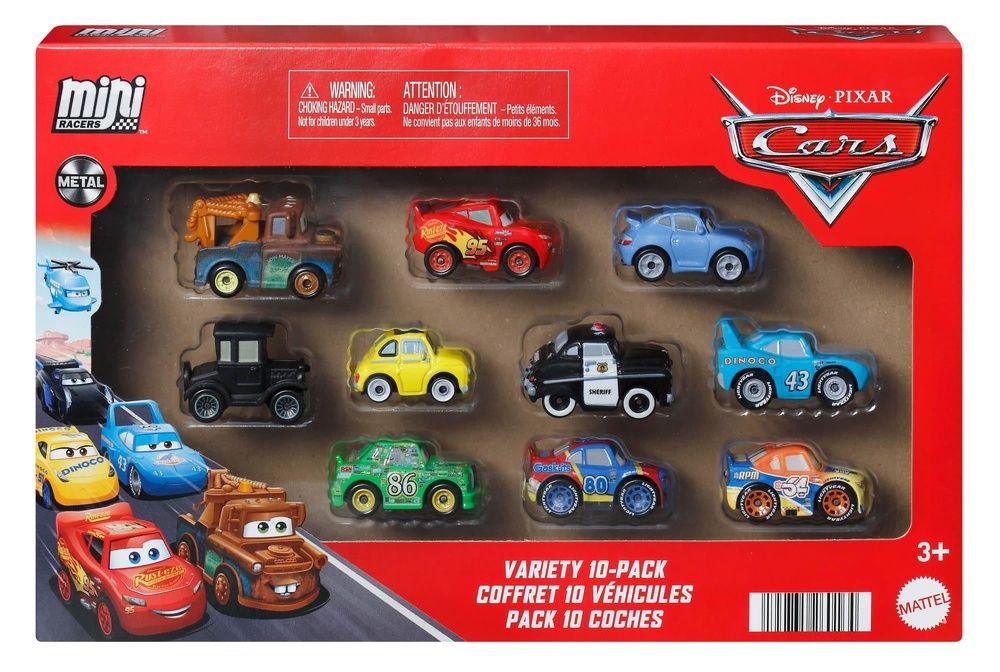 DISNEY PIXAR CARS - MINI RACERS 10 PACK - Toyworld Frankston