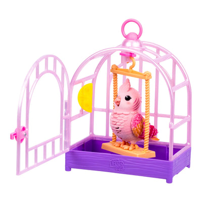LITTLE LIVE PETS - MY REALLY REAL BIRD AND CAGE PINK - Toyworld Frankston