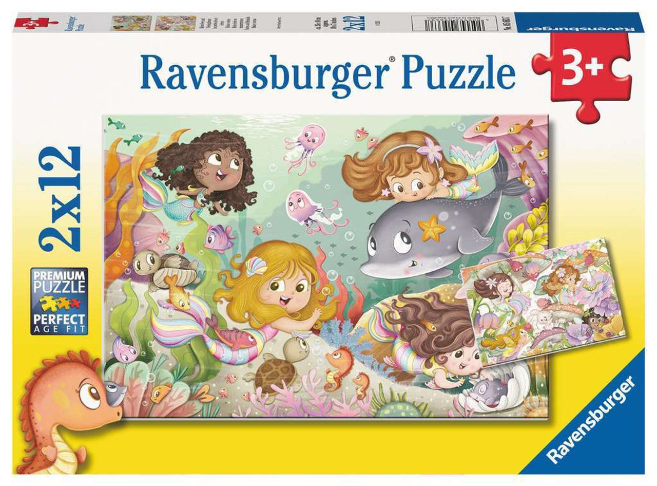 RAVENSBURGER FAIRIES AND MERMAIDS 2X12 PIECE PUZZLE