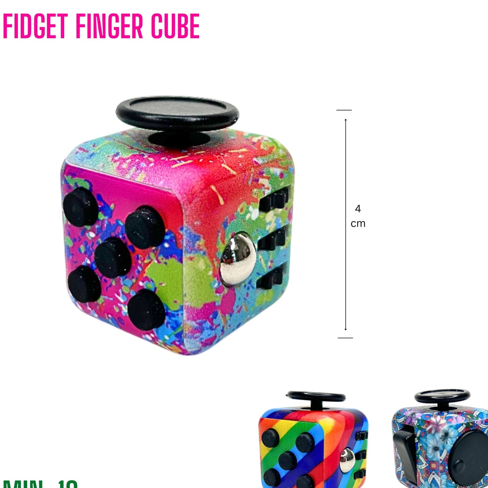 FINGER FIDGET CUBE - ASSORTMENT - Toyworld Frankston