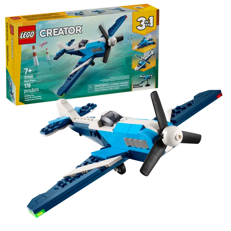 LEGO CREATOR 31160 AIRCRAFT RACE PLANE 3 IN 1 - Toyworld Frankston