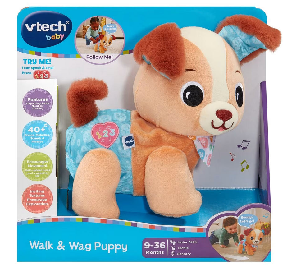 VTECH BABY WALK AND WAG PUPPY - Toyworld Frankston
