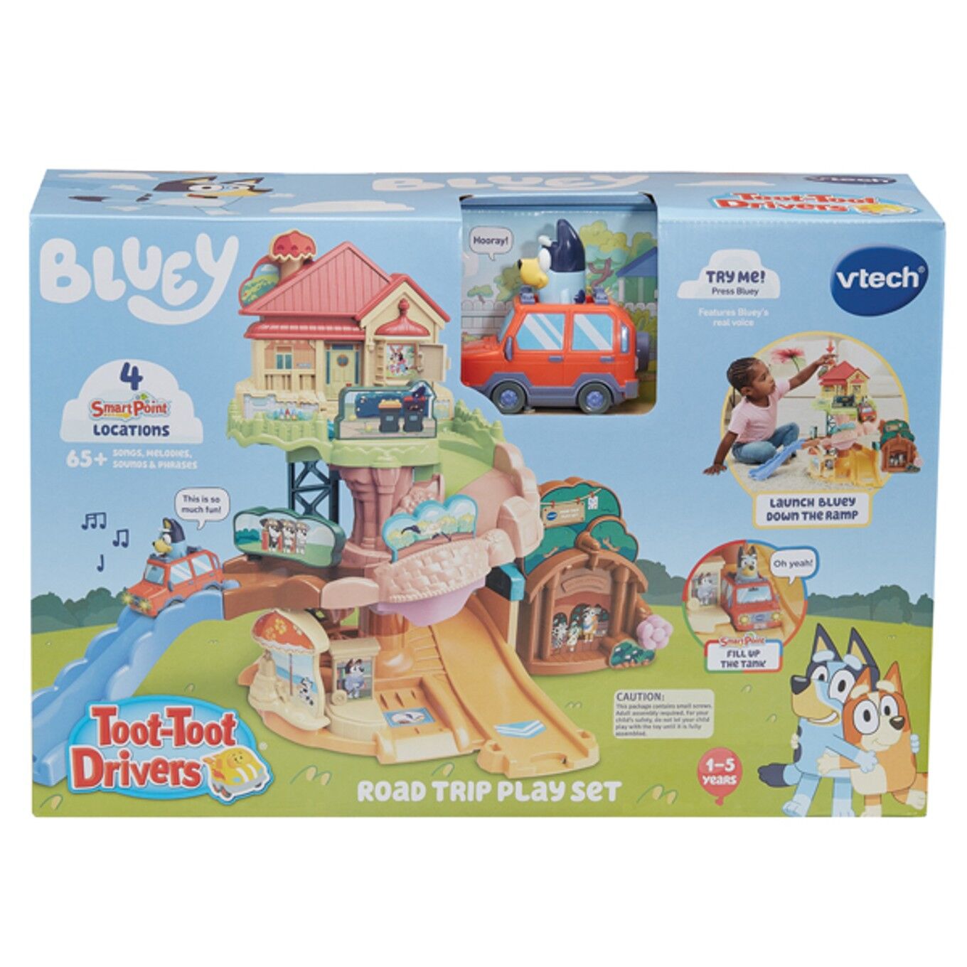 VTECH TOOT TOOT DRIVERS - BLUEY ROAD TRIP PLAYSET - Toyworld Frankston