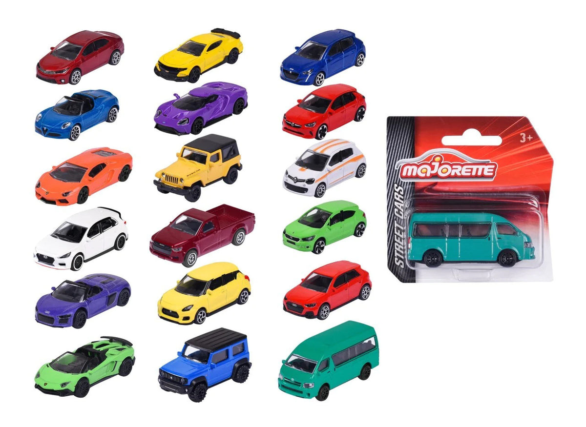 MAJORETTE STREET CARS 18 ASST H/S - Toyworld Frankston
