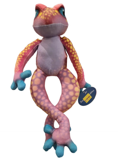 SNUGGLE BUDDIES TREE FROG 30CM - PINK YELLOW