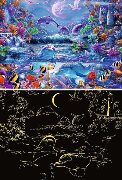 RAVENSBURGER PUZZLE - MAGICAL MOONLIGHT GLOW IN THE DARK 500 PC