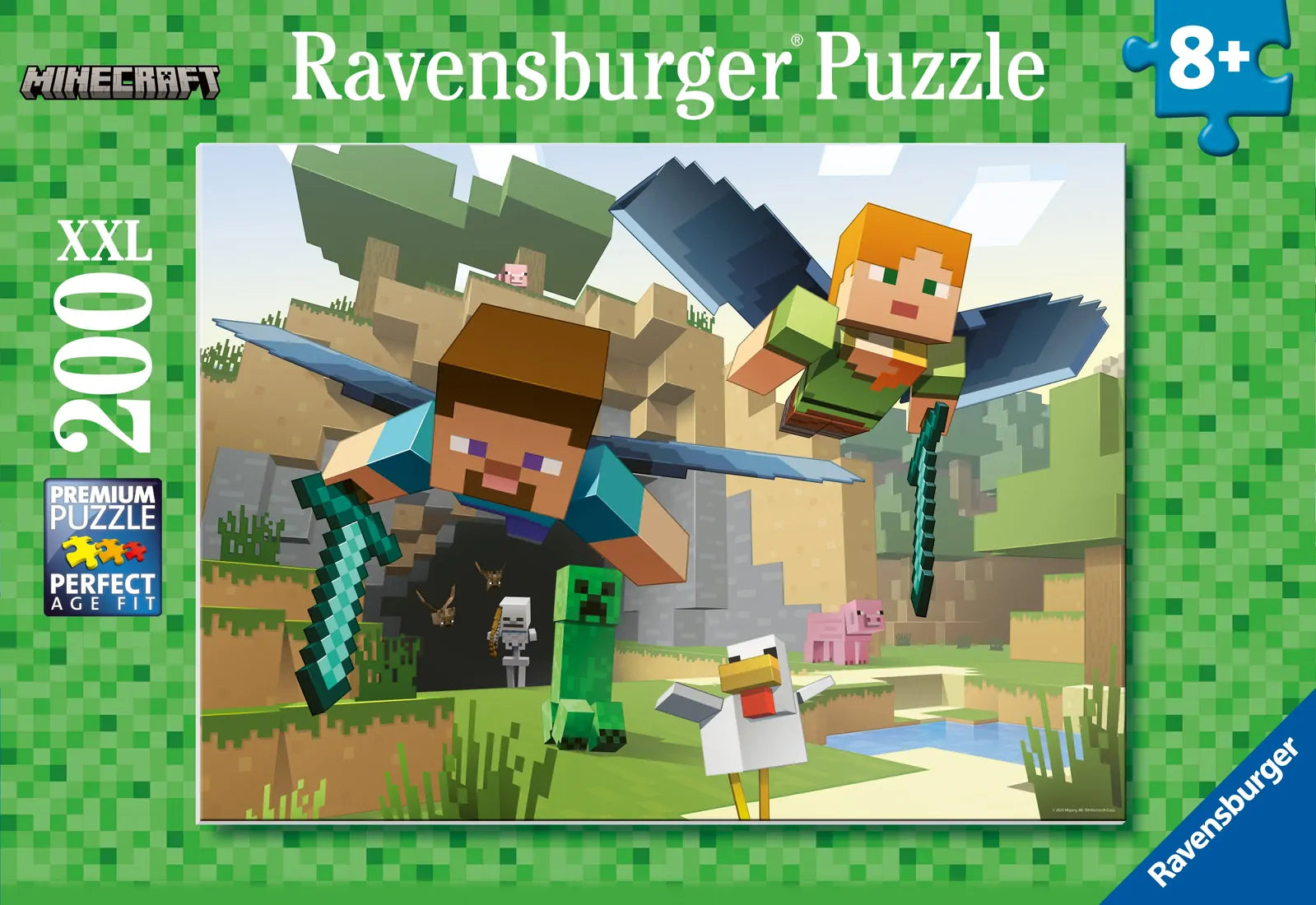 RAVENSBURGER - MINECRAFT - MINECAFT ADVENTURES 200XXL PIECE PUZZLE