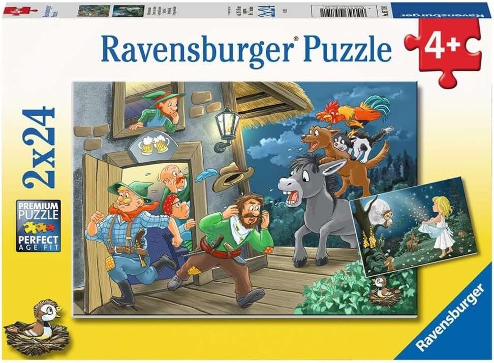 RAVENSBURGER PUZZLE - FAIRYTALES 2 X 24 PIECE PUZZLE - Toyworld Frankston