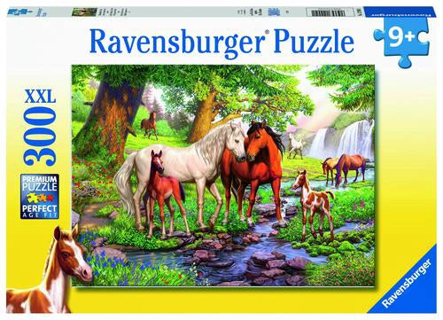 RAVENSBURGER HORSES BY THE STREAM 300 PIECE PUZZLE