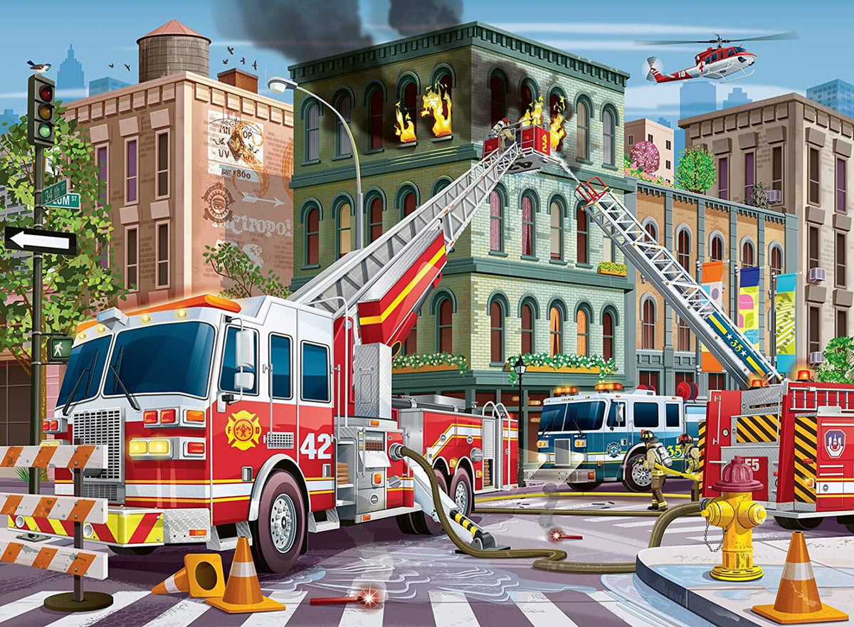 RAVENSBURGER - FIRE TRUCK RESCUE 100 PIECE PUZZLE