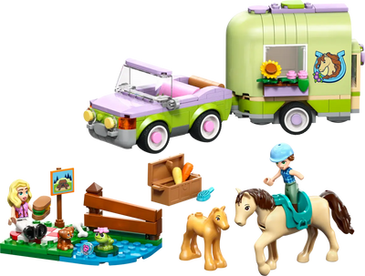 LEGO 42695 FRIENDS - HORSE AND BABY FOAL TRAILER - Toyworld Frankston
