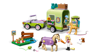 LEGO 42695 FRIENDS - HORSE AND BABY FOAL TRAILER - Toyworld Frankston
